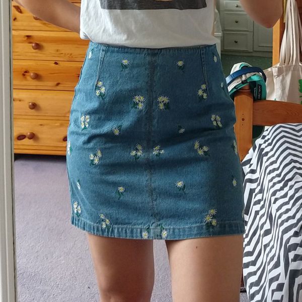 

bodycon mini jeans skirts woman summer casual blue high waisted denim shorts ladies embroidery y2k 90s streetwear, Black