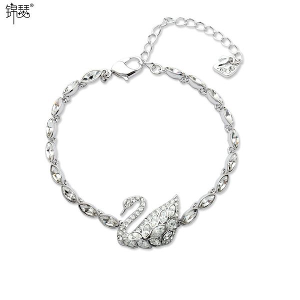 

bangles bracelet jinse swan dance zircon women's japanese and korean jewelry fashion accessories girlfriend gift, Black