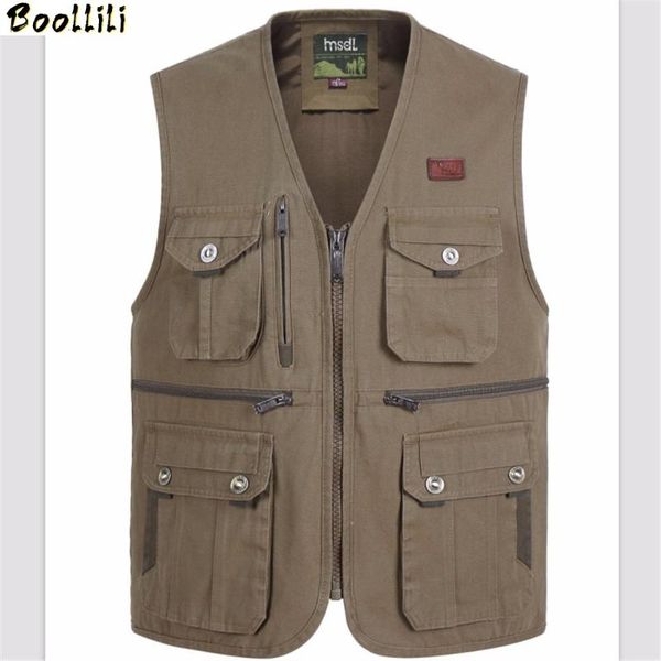 

men's vests beige waistcoats for travel vest pockets army green with many men jacket plus size xl-4xl, Black;white