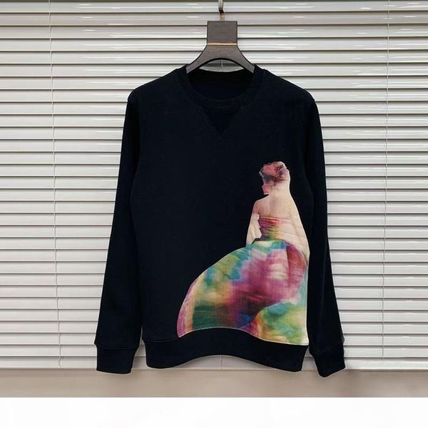 

mens hoodie stylist hoodie men women pullover loose fit long sleeve mens stylist sweaters size xs, Black