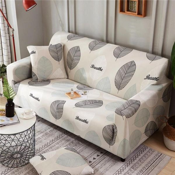 

chair covers 50pastoral style large leaves printed armrest slipcovers all-inclusive sofa cover elastic sectional cover1/2/3/4 seater