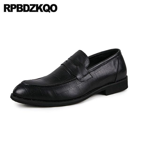 

dress shoes elevator black rubber pointed toe men casual loafers breathable business footwear spring slip on formal
