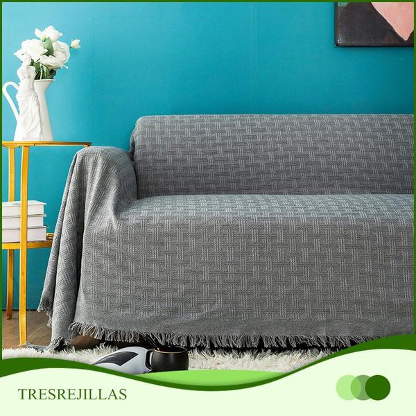 

chair covers fashion sofa towel throw blanket solid color knitting plaid slipcovers protect cover home decor
