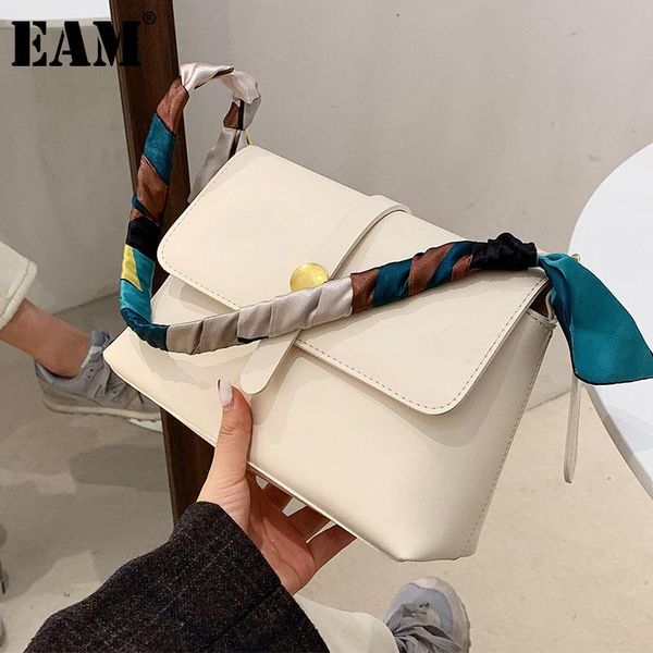 

eam] women new luxury elegant scarves quality pu leather flap personality all-match crossbody shoulder bag fashion 2021 18a2004