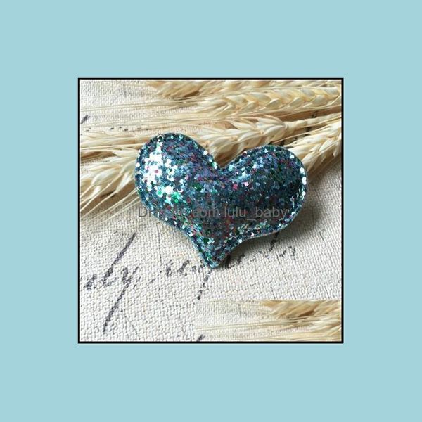 

hair clips & barrettes jewelry wholesale 50pcs/lot trendy glitter love heart patch diy ornament aessories girls button sticker craft drop de, Golden;silver