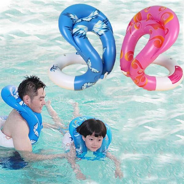 

life vest & buoy baby swim ring dual airbags float circle kids adults children water toy inflatable arm rings pool toys