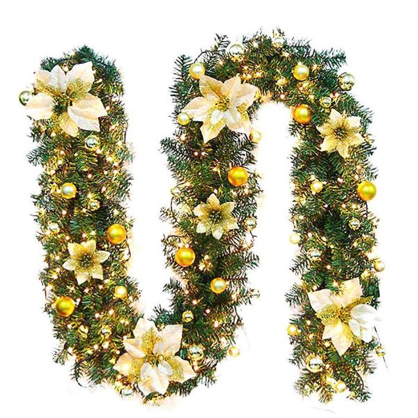 

decorative flowers & wreaths 2.7m led tree hanging ornament, colorful rattan decoration for christmas party, wedding, home, outdoor wreath