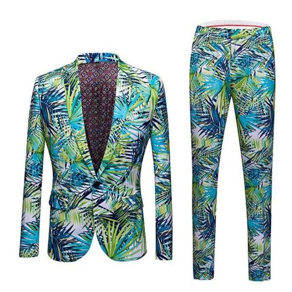 

men's suits & blazers printed blazer masculino korean slim groom dress terno casual flower jackets jaqueta masculina fshion, White;black