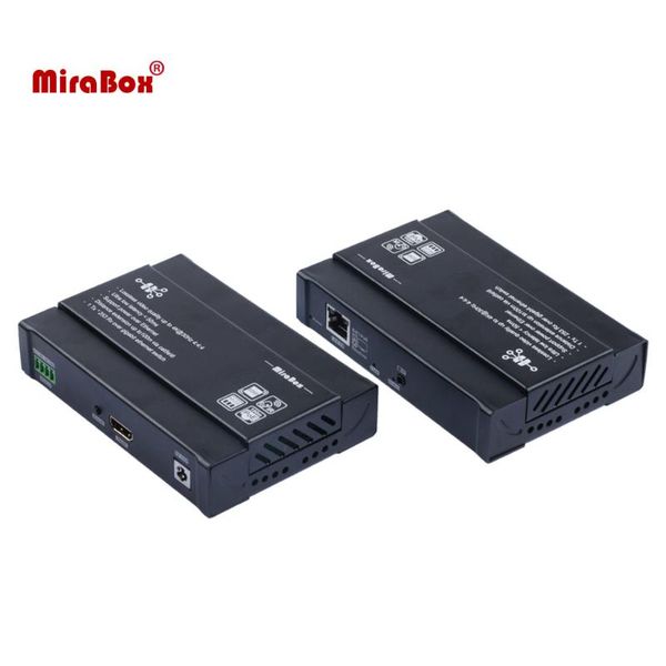 

audio cables & connectors mirabox 4k -compatible extender over ip 50ms latency yuv 4:4:4 support poe ir remote control and rs-232