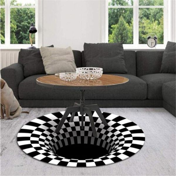

carpets 3d vortex illusion rugs swirl print optical areas rug carpet floor pad non-slip doormat mats for home
