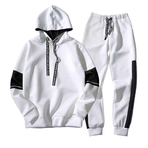 

men's tracksuits marching march quality sporting with hood sweatwear two parts set sweat basculator tail tuff clothing o3uq, Gray