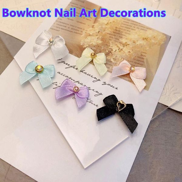 

nail art decorations 20 pcs/set lovely fabric bowknot jewelry elegant charming ornament 3d diy manicure accessories, Silver;gold