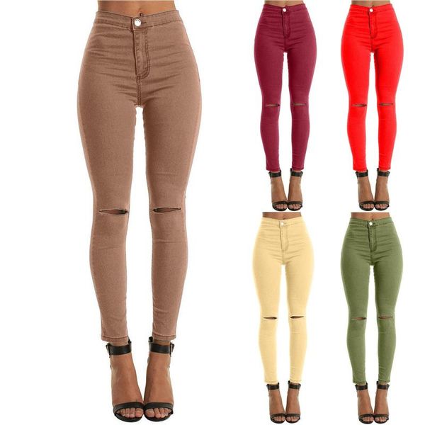 

women's pants & capris 2021 stretchy skinny jeans mid-rise soft denim leggings with pockets classic slim fit breathable cotton blend pa, Black;white