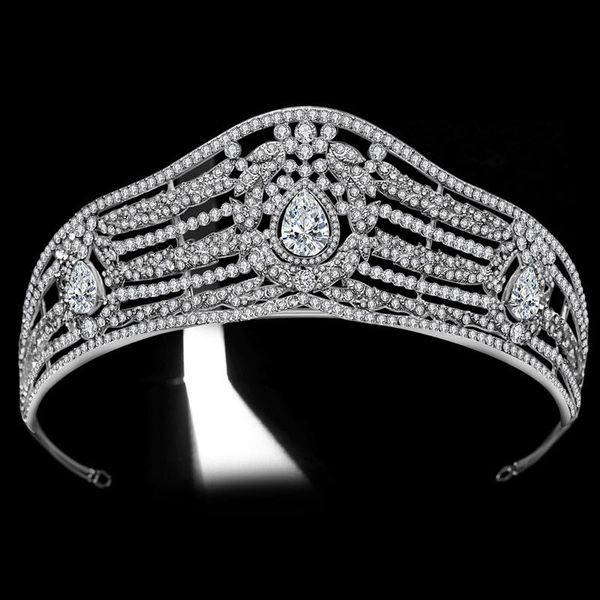 

hair clips & barrettes princess crown headband glittery rhinestones hoop bridal headdress accessories for bride women bh, Golden;silver