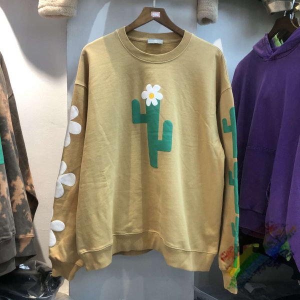 

old wash foaming printing sweatshirts men women hoodies crewneck, Black