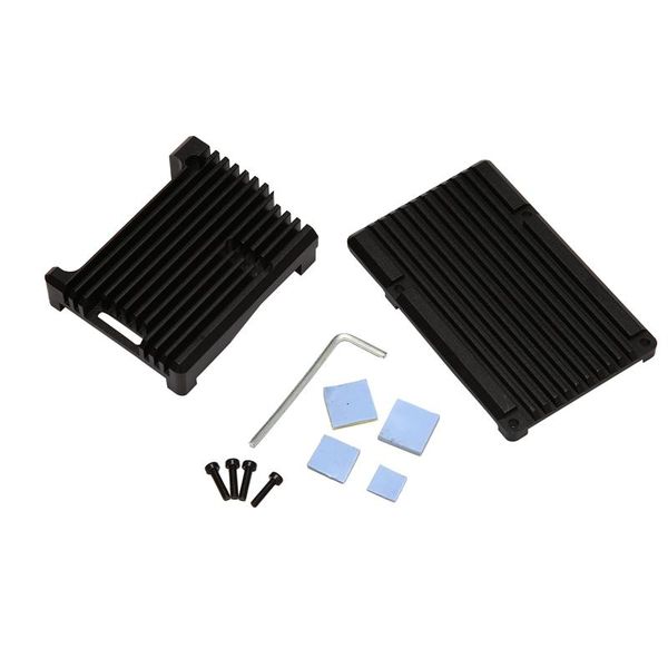 

fans & coolings au42 -for raspberry pi 3 aluminum case metal shell black enclosure for rpi 3b / +