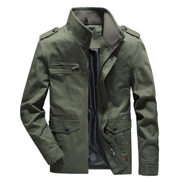 

men's jackets casual jacket men autumn fashion stand collar male cotton zipper coats long sleeve solid outwear plus size many pockets, Black;brown