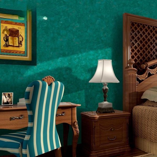 

wallpapers milan american country retro mottled distressed seamless study living room wall cloth bedroom dark green covering fabric