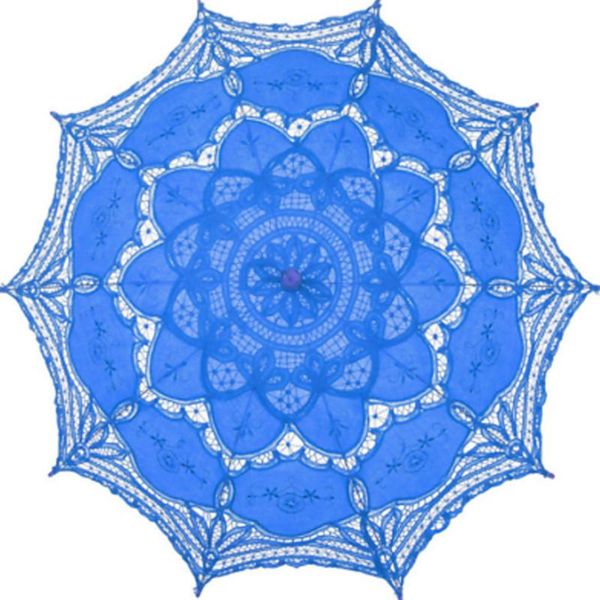 

fans & parasols hand embroidery fashion sun umbrella cotton bridal white ivory lace parasol wedding flower decorations