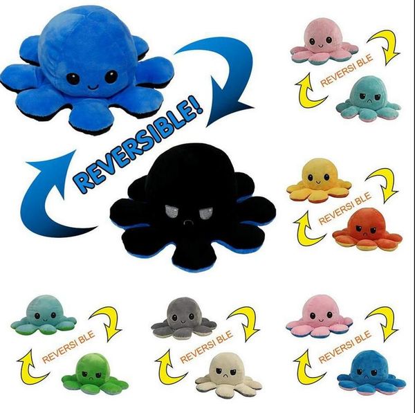 

2021 latest new reversible ocs plush toys 10*20cm stuffed animals cute flipped ocs doll double-sided expression ocs fy7309