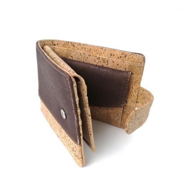 

rustic men cork wallet bifold eco friendly card wallets1, Red;black
