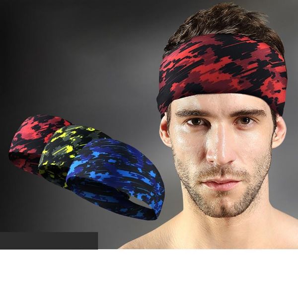 

sweatband sweat fitness sports polyester overgrip tennis badminton grip band hair for running hiking outdoor, Yellow;black