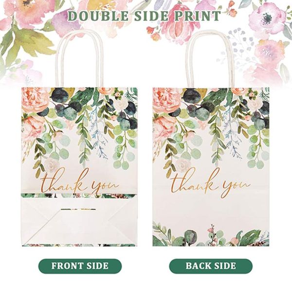 

gift wrap 4pcs white kraft black paper "thank you" candy box wedding favors bags package birthday party decoration