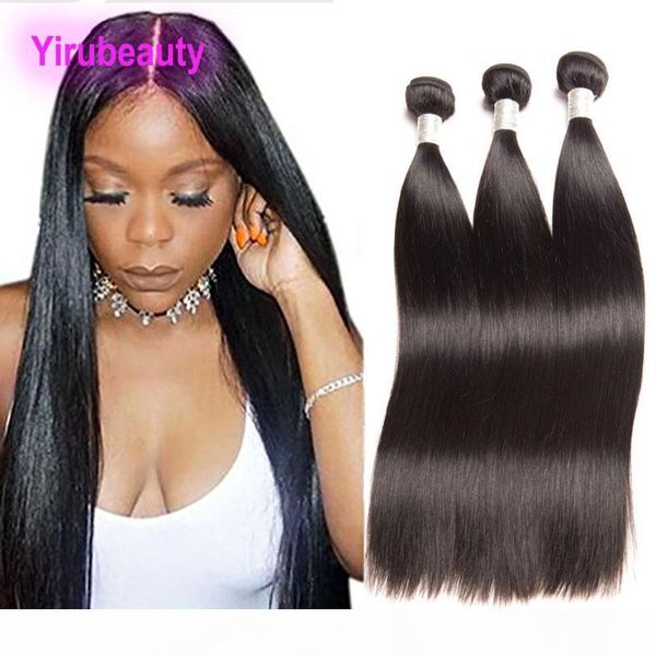 

mongolian human hair 3 bundles silky straight unprocessed virgin hair extensions 8-30inch straight double wefts mongolian hair weaves, Black