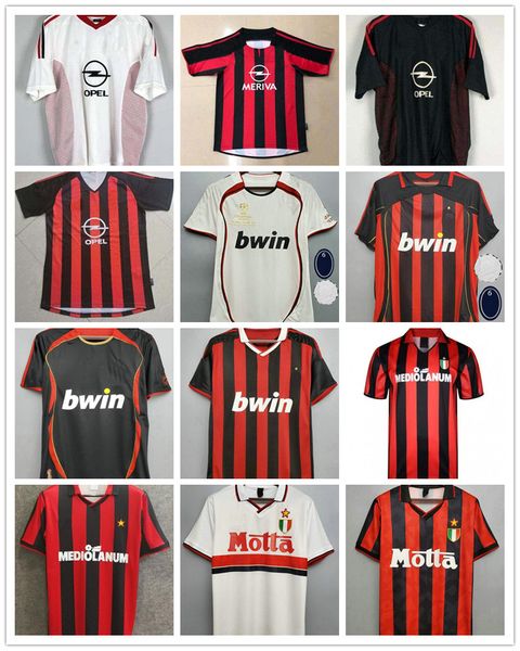 

KAKA 90 91 Retro home shirts 96 97 Gullit SOCCER JERSEY 02 03 04 Maldini Van Basten football RONALDO Inzaghi AC 06 07 MILAN 09 10 SHEVCHENKO, Ivory