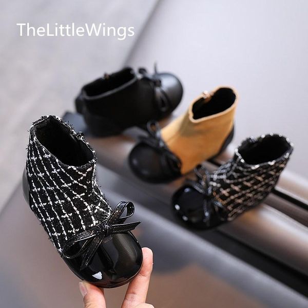 

boots autumn 2021 children' korean fashion comfortable girl princess shoes 1-3 years old super soft and, Black;grey
