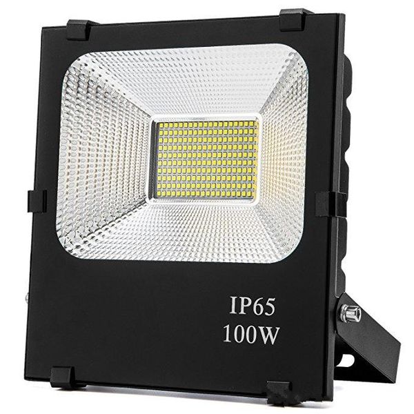 100W LED luzes de inundação, (500w halogênio) impermeável ip65, luz do dia 6500K 85V-265V, luz de trabalho ao ar livre para garagem, jardim, gramado e quintal