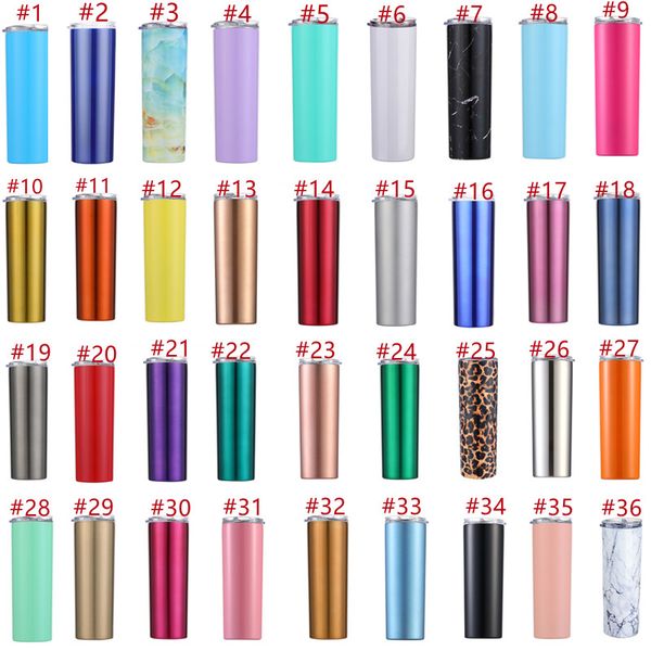 

20oz car cups tumblers with lids and plastic straws stainless steel vacuum insulated straight beer coffee mugs kts70
