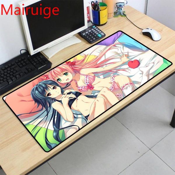 

mouse pads & wrist rests mairuige animation pad hd two girls computer notebook cool gamer desk mat gaming