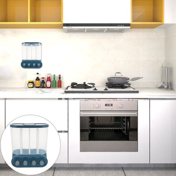 

storage bottles & jars 1 pc rice organizer grain jar wall mounted holder(3 kg)