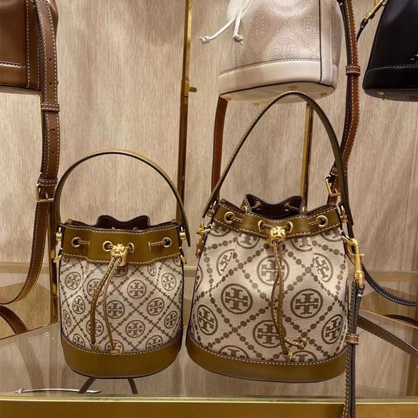 

mini jacquard bucket bag canvas with cowhide handbag messenger bag purse