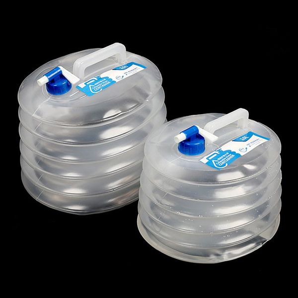 

hydration packs 15l water bags bucket outdoor portable foldable bag storage capacitor pe food grade