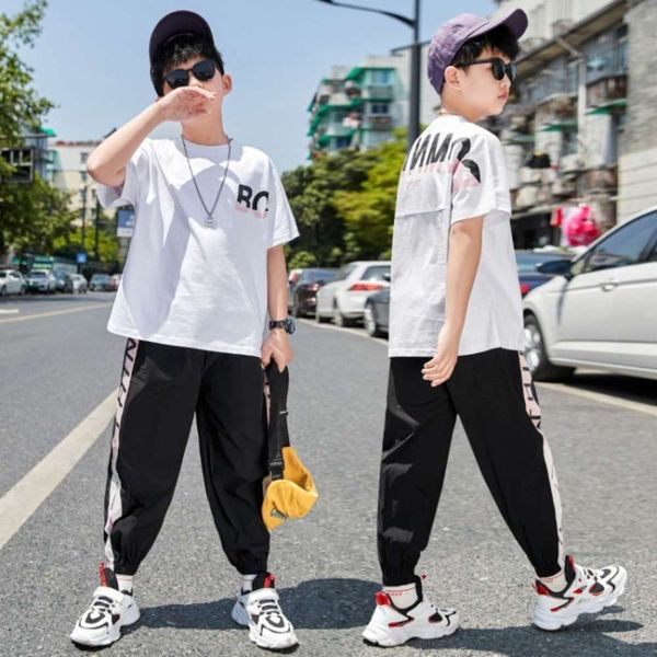 

summer 2020 new boys' suit short sleeve korean children's fashion, White