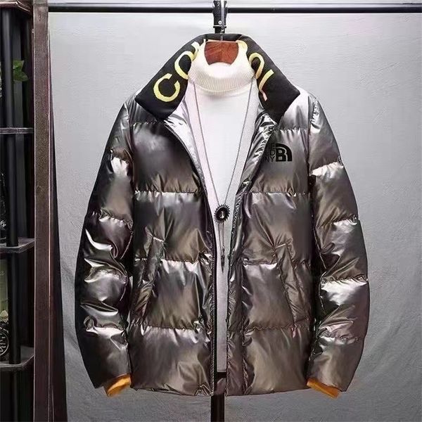 

down jacket men's 2021 new winter couple fashion brand short white duck down jacket warm thickened casual coat, Black