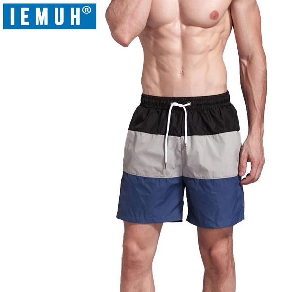 

men's swimwear iemuh brand summer beach shorts men swimming leisure sport running jogger quick dry sea surf board