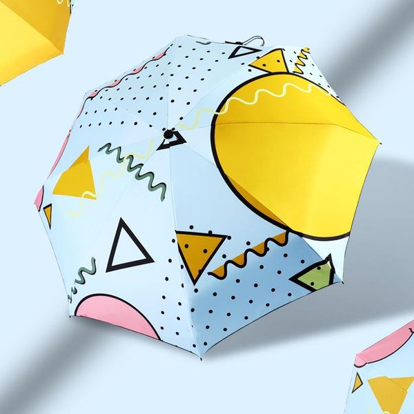

umbrellas creative personality parasol sun protection uv umbrella sunny rain dual-use folding portable