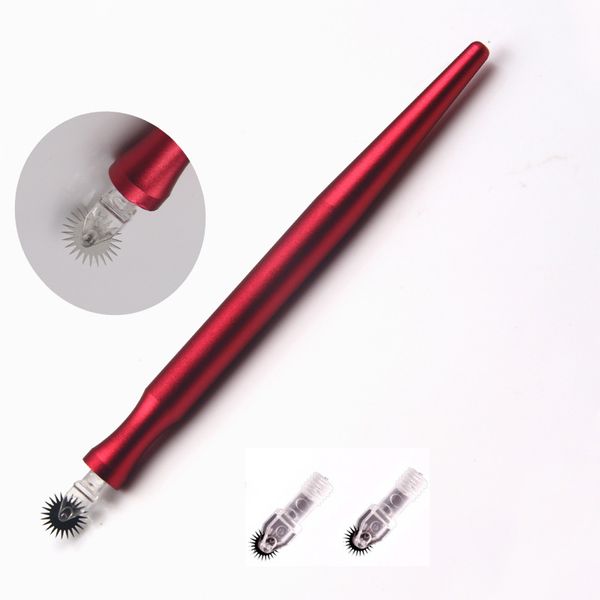 

2 pc easy coloring roller pins microblading needles for embroidery pen permanent makeup fog shading needles with one pen
