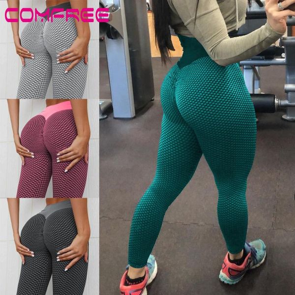 

yoga outfits pants ruched bulifting textured leggings high waisted sport tights seamless leggins gym workout leginsy fitness legging, White;red