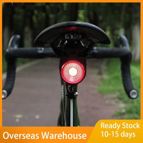 

bike lights 1pc smart bicycle brake rear light auto sensing rainproof led cycling taillight usb rechargeable road tail