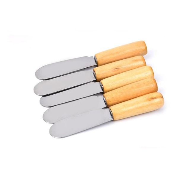 

stainless steel cutlery butter spatula with wood handle butter knife cheese dessert jam spreade jllpnv xmhyard