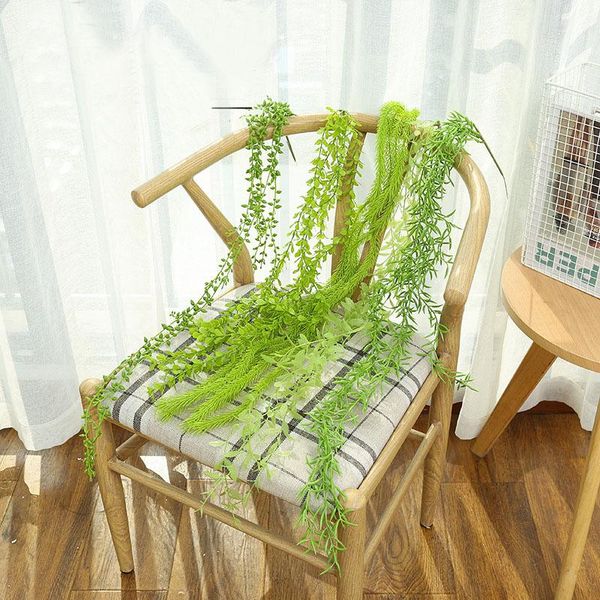 

decorative flowers & wreaths 97cm artificial foliage for wall hanging plants plastic grass green bonsai vine leaves decoration home garden d