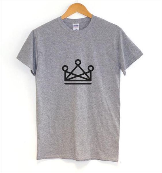 

crown print cotton casual women funny tee hipster drop ship z 465, White