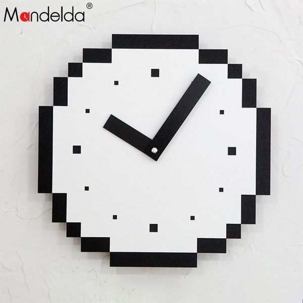 

wall clocks mandelda clock relogio de parede modern acrylic digital wooden design pendule murale decorative