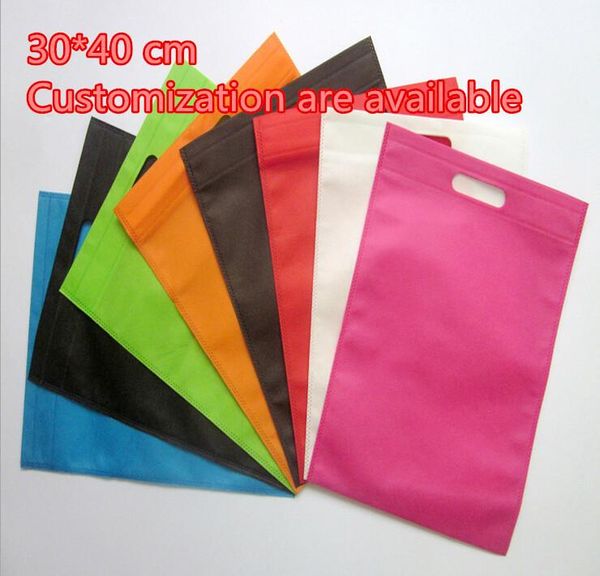 

shopping bags 30*40cm 10 pcs/lot embalagens logotipo personalizado bag