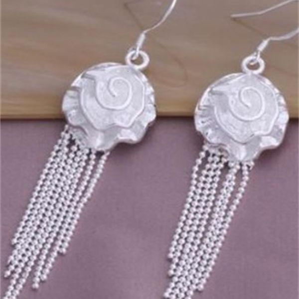 

chaming 925 flower tassels l lady's earings ) (sp3658) f fghfh, Silver
