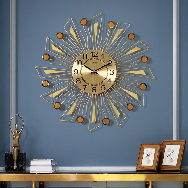 

wall clocks nordic fashion clock light luxury atmosphere modern living room home decor office creative decorative watches